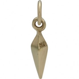 Small Spike Jewelry Charm - Bronze 15x3mm