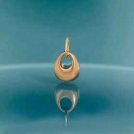 Bronze Nugget Charm 6x8mm