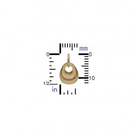 Bronze Nugget Charm with ruler