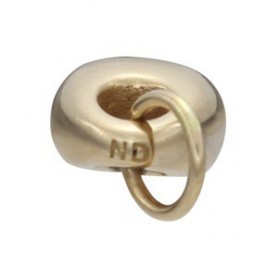 Bronze Nugget Charm top view with makers stamp