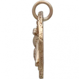 Bronze Ancient Bee Coin Charm 19x16