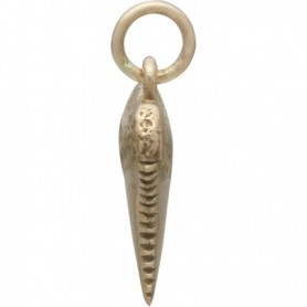 Bronze Shark Tooth Jewelry Charm 17x11mm