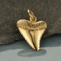 Bronze Shark Tooth Jewelry Charm 17x11mm