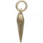 Bronze Shark Tooth Jewelry Charm 17x11mm