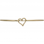 Bronze Charm Bracelet - Heart Hook and Eye Closure