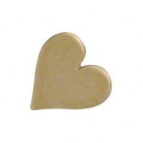 Small Heart Bead - Bronze 7x8mm
