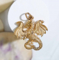 Bronze Fairy Tale Dragon Charm 24x20mm