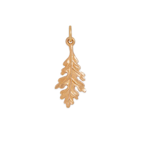 Bronze Oak Leaf Charm 25x9mm