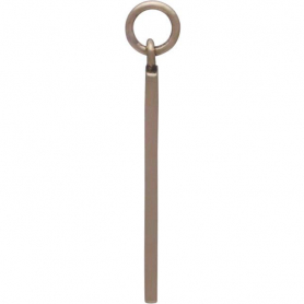 Bronze Vertical Moon Phase Charm 28x4mm