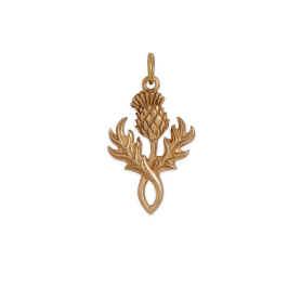 Bronze Dimensional Thistle Charm 26x15mm