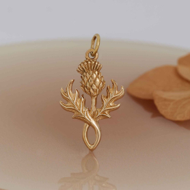 Bronze Dimensional Thistle Charm