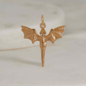 Bronze Flying Dragon Charm 24x20mm