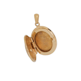 Bronze Scarab Locket 28x17mm open view