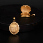 Bronze Scarab Locket on dark background