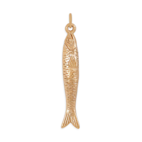 Bronze Sardine Pendant 38x6mm