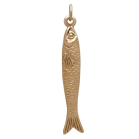 Bronze Sardine Pendant Back View