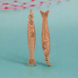 Bronze Sardine Pendant 38x6mm