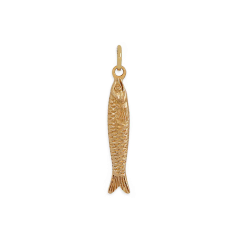 Bronze Small Sardine Charm 29x5mm