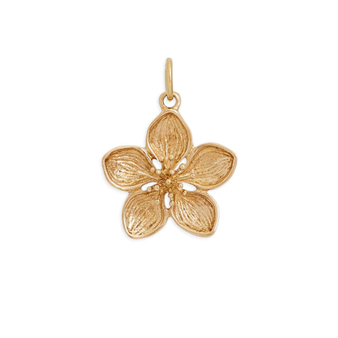 Bronze Dimensional Cherry Blossom Charm 22x16mm