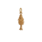 Bronze Small Dimensional Pine Tree Charm 22x7mm
