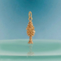 Bronze Small Dimensional Pine Tree Charm