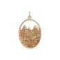 Bronze Mountain and River Pendant 30x19mm