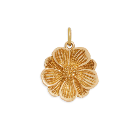 Bronze Peony Charm 20x16mm