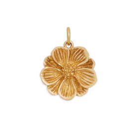 Bronze Peony Charm 20x16mm