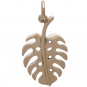 Bronze Monstera Leaf Charm 22x11mm