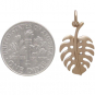 Bronze Monstera Leaf Charm 22x11mm
