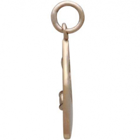 Bronze Ouija Planchette Charm with All Seeing Eye 20x11mm