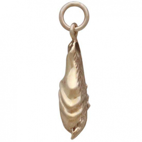Bronze Hanging Bat Charm 22x7mm