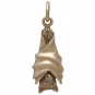 Bronze Hanging Bat Charm 22x7mm