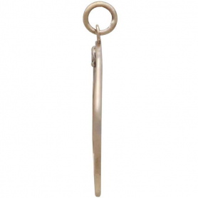 Bronze Moon Pendant with All Seeing Eye 28x25mm