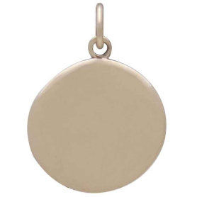 Bronze Snow Cap Mountain Charm with Moon Back View