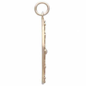 Bronze Sun and Moon Mandala Pendant