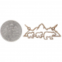Bronze Mama and 2 Baby Bear Pendant Festoon 14x32mm