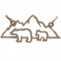 Bronze Mama and 1 Baby Bear Pendant 14x28mm DISCONTINUED