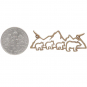 Bronze Mama and 3 Baby Bear Pendant Festoon 14x35mm