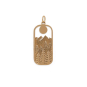 Bronze Rectangle Tree Pendant with Sun 31x12mm
