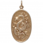 Bronze Flower and Snake Pendant