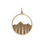 Nina Designs Bronze Layered Tree Pendant in Circle 26x20mm