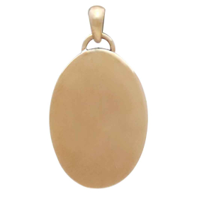 Bronze Snake in Shadowbox Pendant Back View