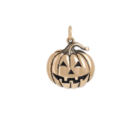 Bronze Jack o Lantern Charm 21x16mm