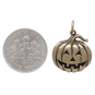 Bronze Jack o Lantern Charm with Dime