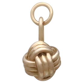 Bronze Monkey Knot Charm Side View