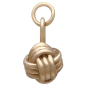 Bronze Monkey Knot Charm Side View