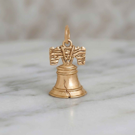 Bronze Liberty Bell Charm 19x11mm