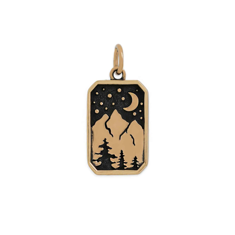 Bronze Mountain Range Pendant 