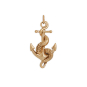 Bronze Anchor and Octopus Tentacle Pendant 29x15mm